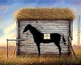 Vladimir Kush Black Horse painting